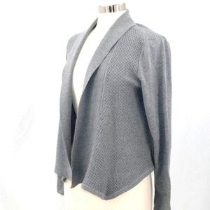 White House Black Market Cardigan Gray Open Front Soft Sweater Medium